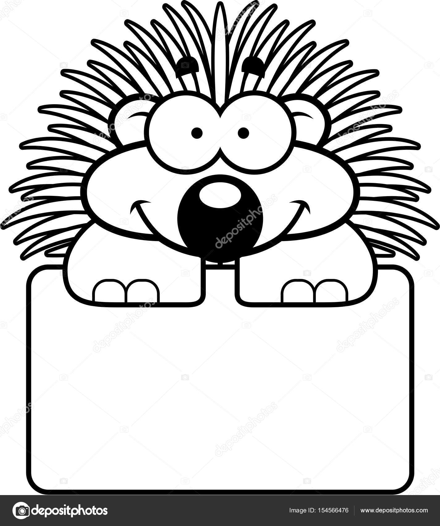 1424x1700 Little Porcupine Sign Stock Vector Cthoman