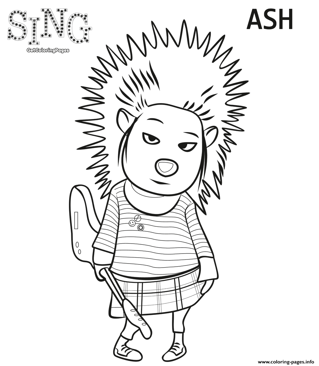 1024x1175 Porcupine From Sing 2016 Coloring Pages Printable