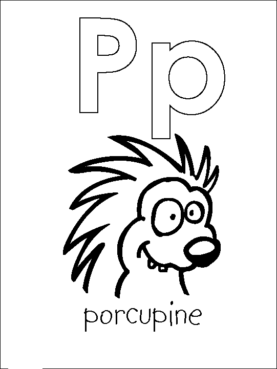 541x721 Porcupine Coloring Page
