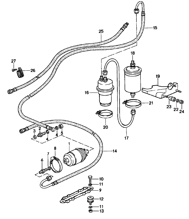 607x703 Porsche 911 Fuel Line 93035606802
