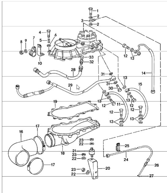 545x628 Porsche 964 Turbo Fuel Line 93011030503