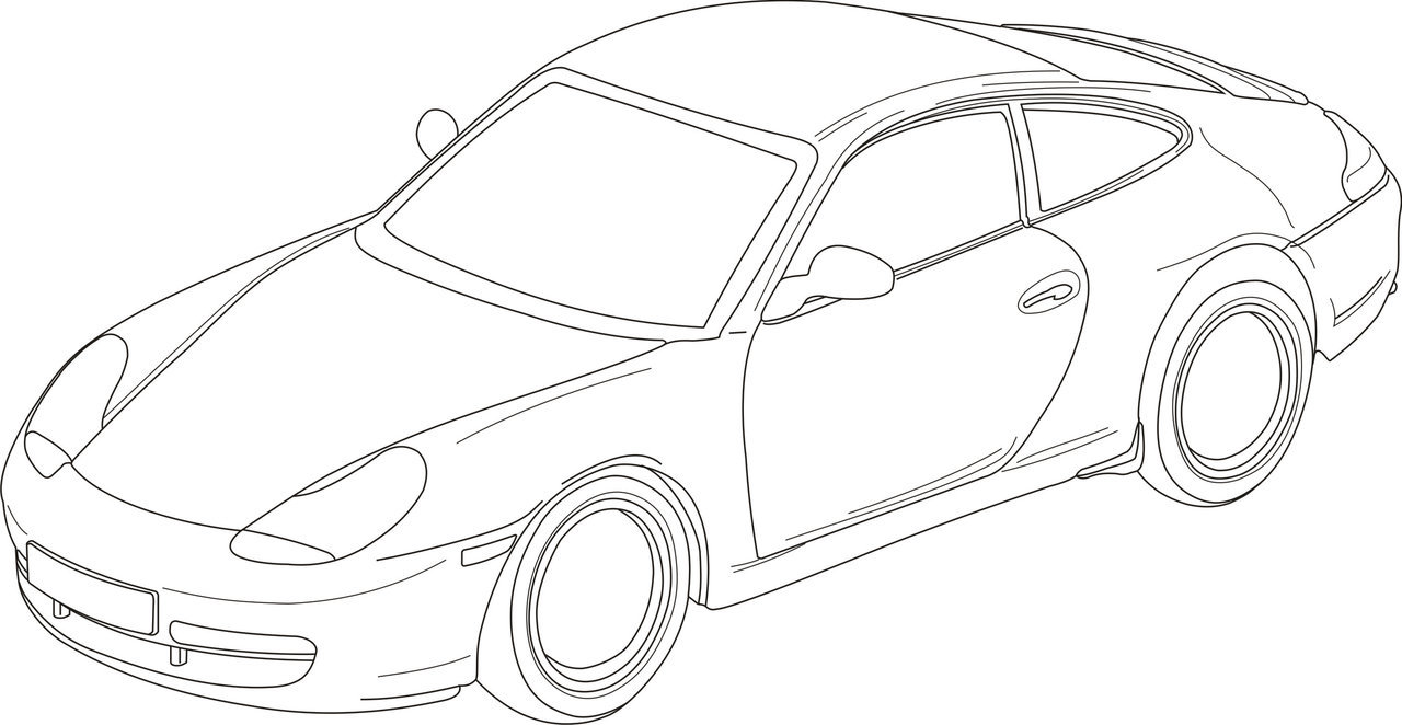 Porsche Line Drawing at GetDrawings | Free download