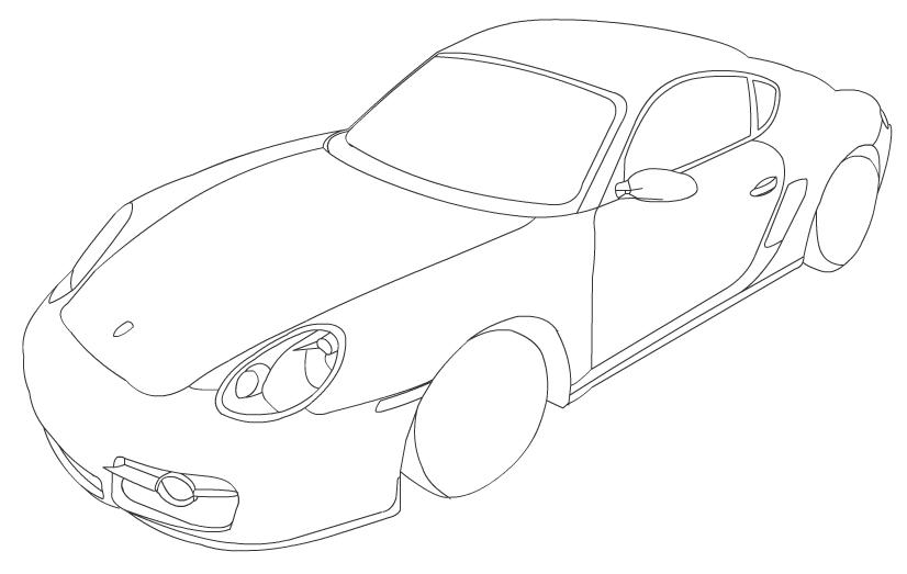826x523 Porsche Line Art By Leetghostdriver