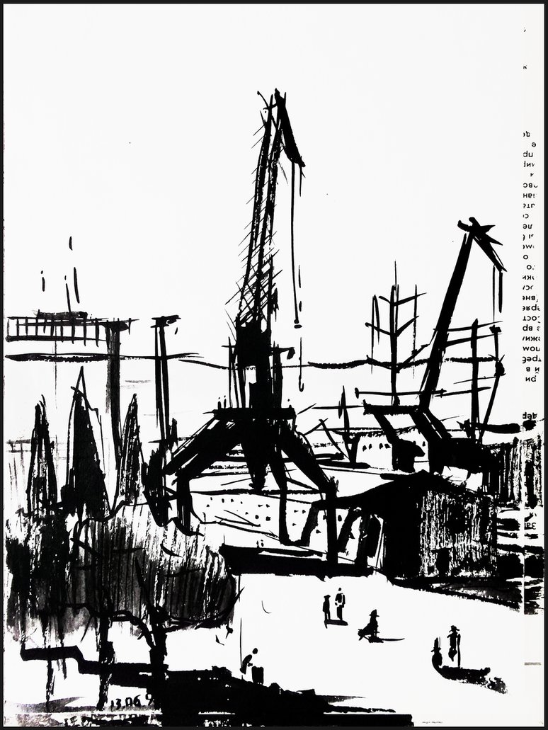 774x1031 Sevastopol Sea Fish Port (En Plein Air Sketch) By Badusev