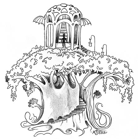 446x450 Doodle Of A Tree Portal To Where Incredible Doodles