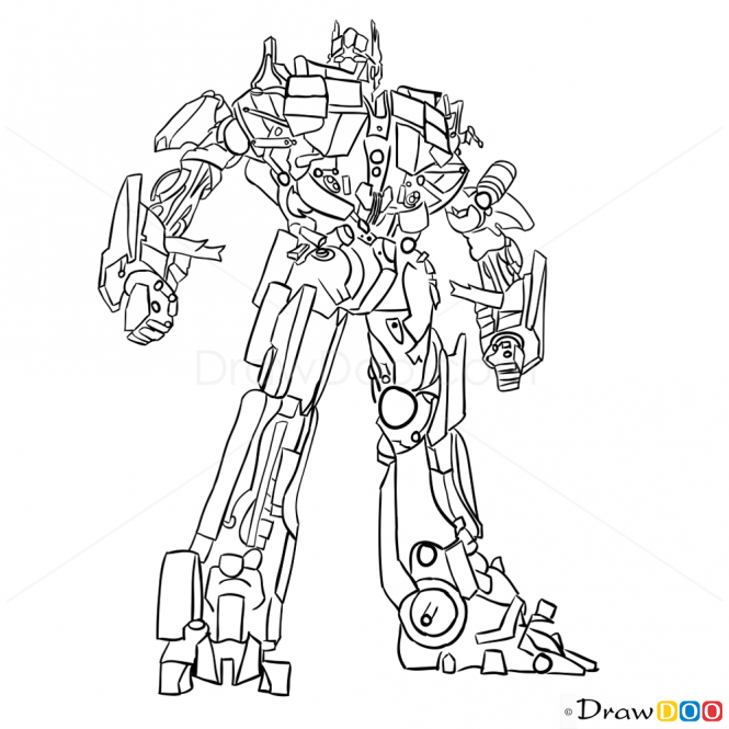 665x665 How To Draw Optimus Prime, Transformers