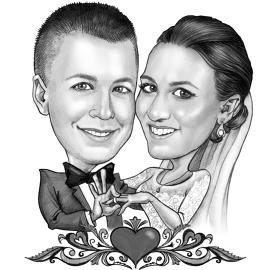 270x270 Wedding Gifts For Bride And Groom Couple Caricatures And Family