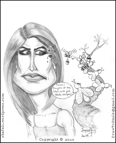 400x494 Caricature, Cartoon, Portrait, Sketch, Drawing Of Kareena Kapoor