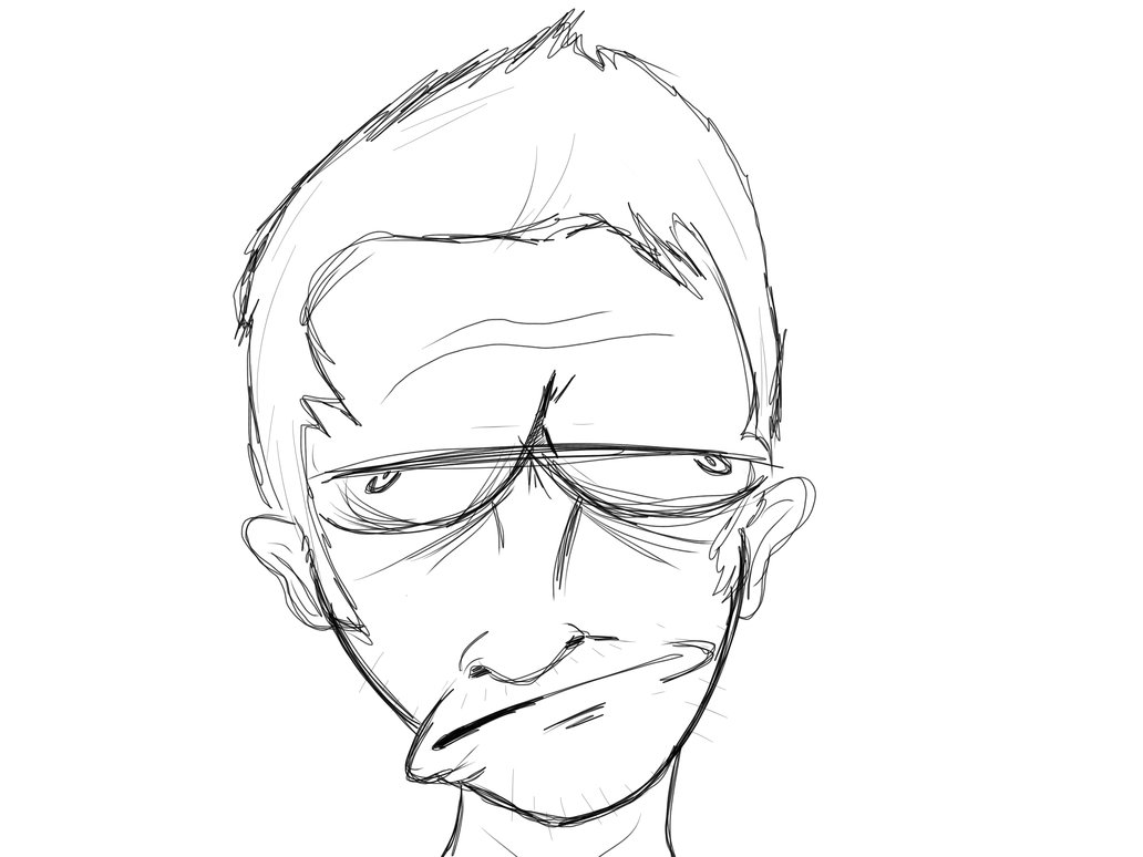 1032x774 Cartoon Self Portrait (Sketchbook Challenge) By Trummpski