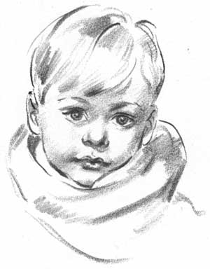 300x384 How To Draw A Portait Of A Young Boy Draw Children