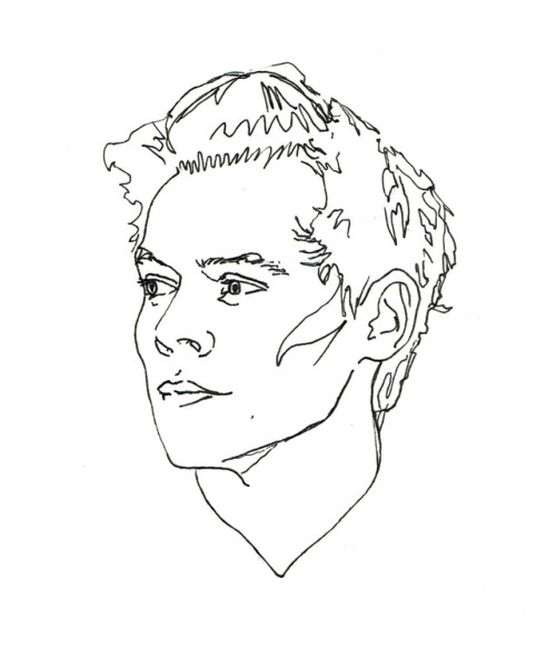 500x584 Continuous Line Portrait Tumblr
