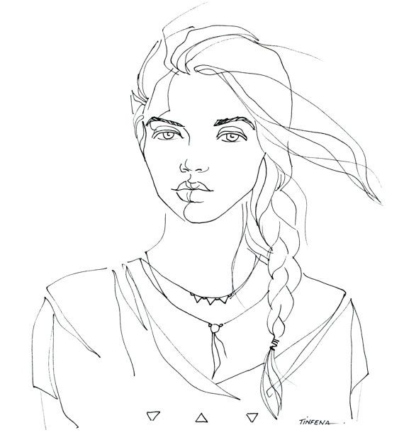 Portrait Line Drawing at GetDrawings | Free download