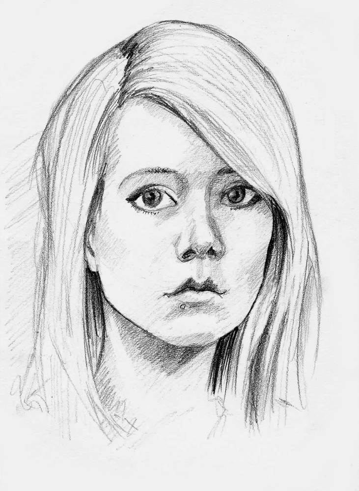 731x1000 Gallery Simple Portrait Drawing,
