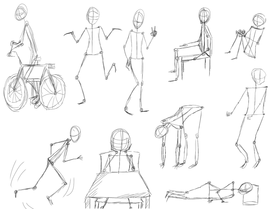 900x675 Poses Sketch By Tsatsuke