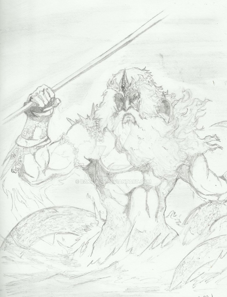 781x1023 Poseidon (Sketch) By Raka Ran