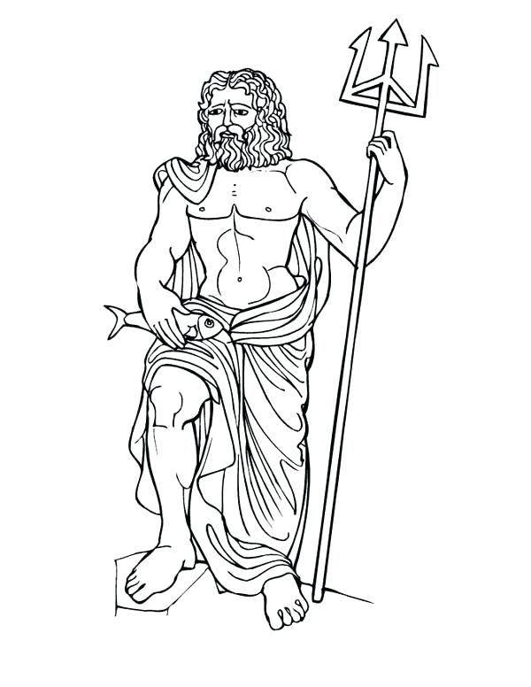 600x776 Greek Mythology Coloring Pages Myths God From Gods And Goddesses
