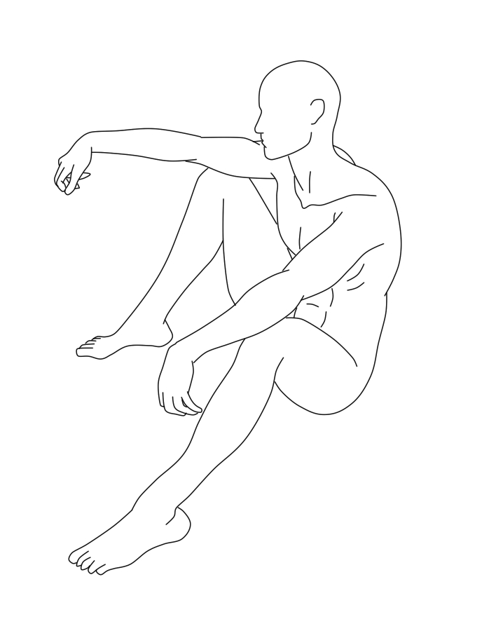 718x900 Guy Chilling Drawings Pose And Drawings