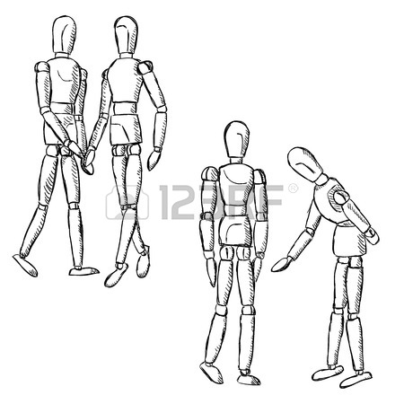 450x450 Pain Infographics. Wooden Female Or Male Mannequin For Drawing