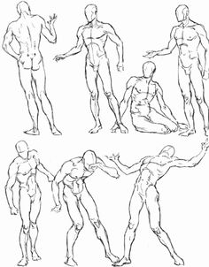 236x302 Life Drawing One Minute Poses Male