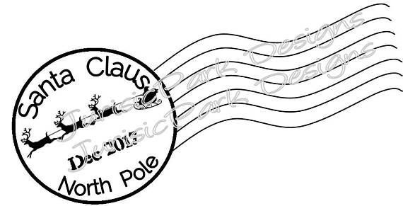570x291 Christmas Santa 2017 Stamp North Pole Postage Png Amp Jpeg