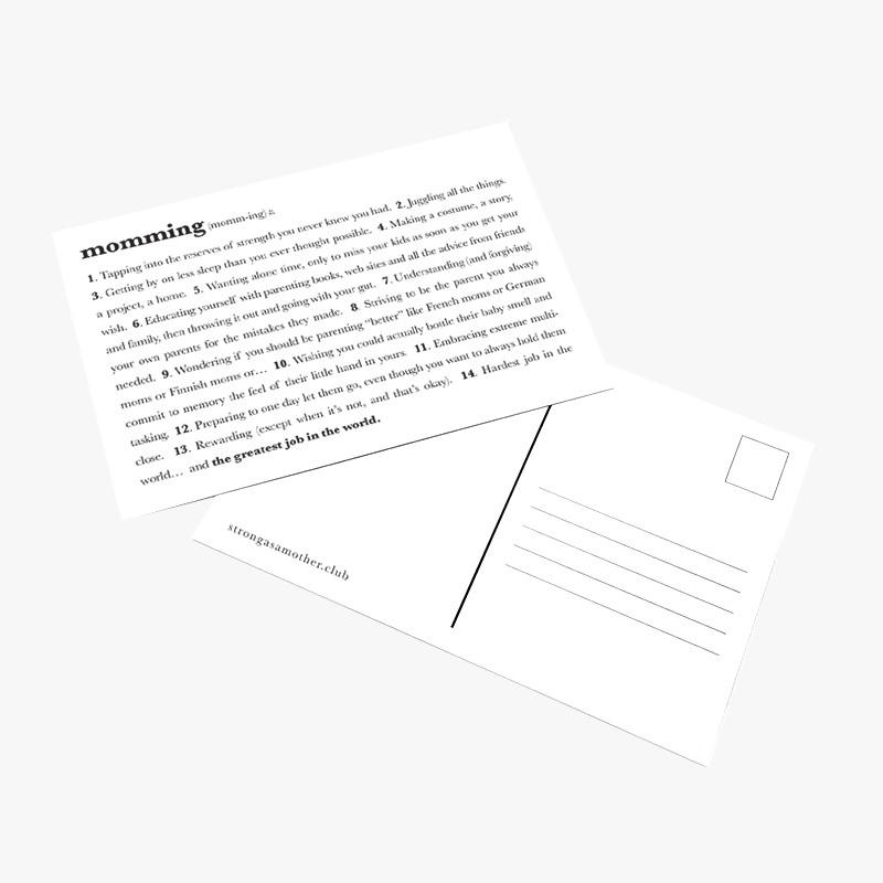 800x800 Momming Definition Postcard Strong As A Mother