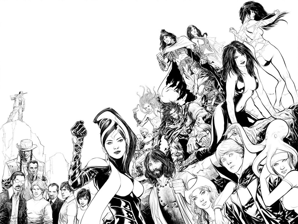 1024x768 Virgin Comic Con Poster Pencils By Nisachar