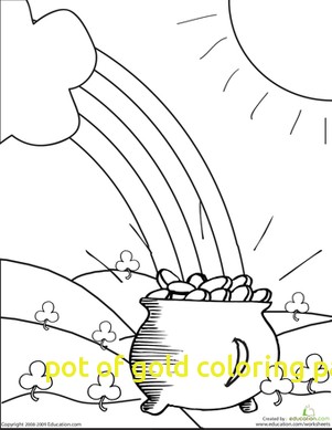 301x389 Pot Of Gold Coloring Page With Pot Of Gold Worksheet