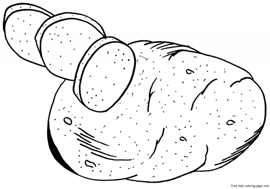 1024x717 Vegetable Potato Coloring Pages For Kidsfree Printable Coloring