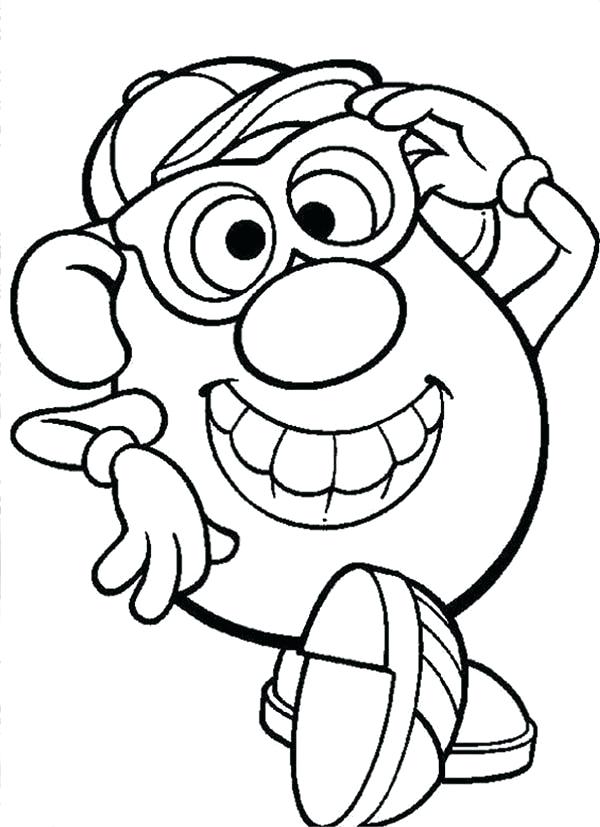 600x827 Mr Potato Head Coloring Sheet Potato Head Coloring Page Free