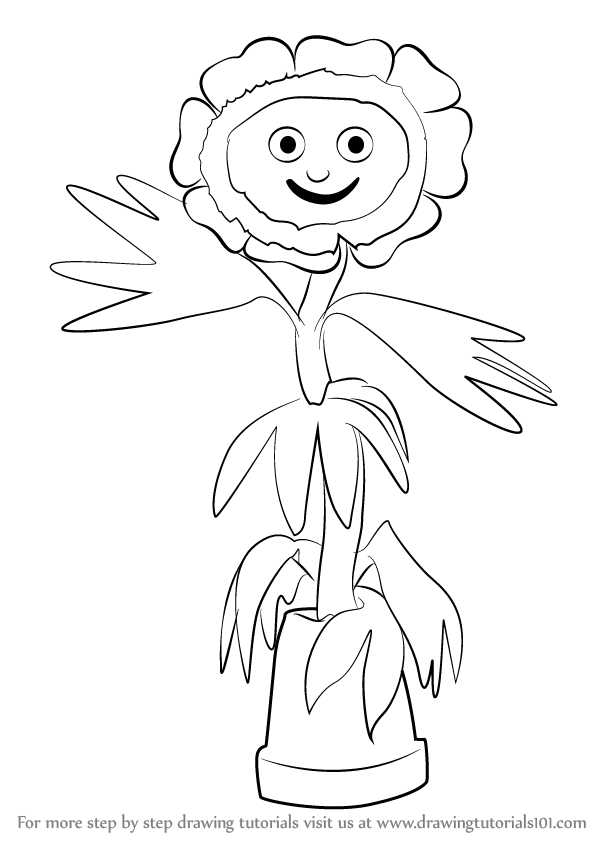 600x846 Flower Pot Drawing