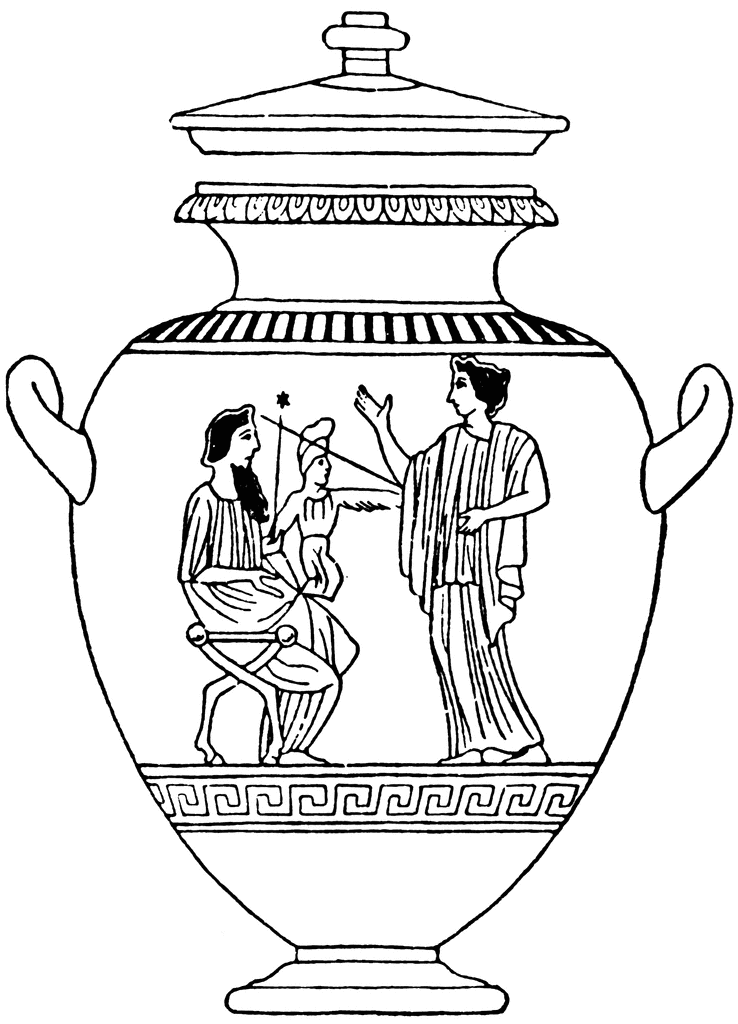 738x1024 Greek Pottery Clipart