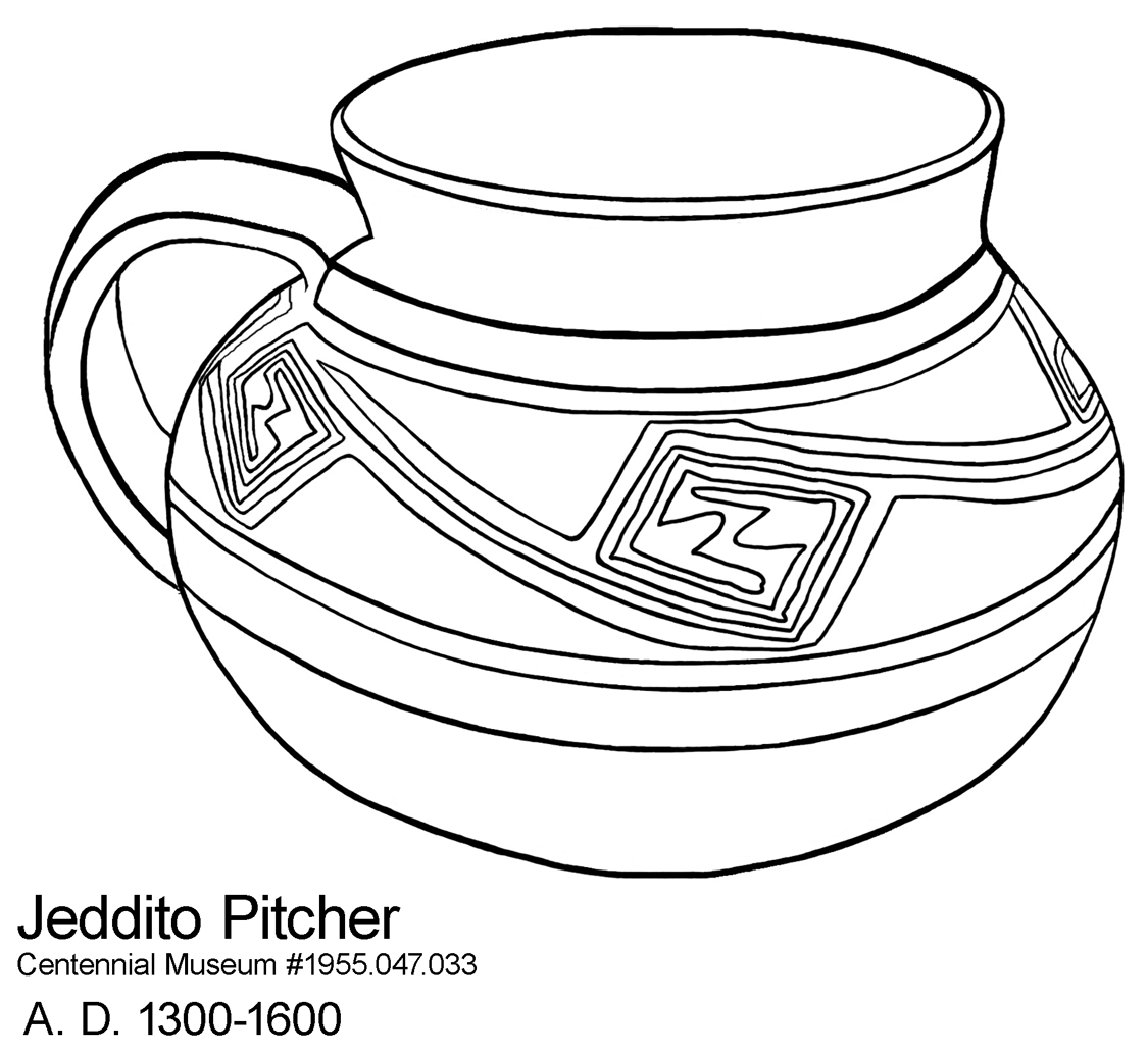 1125x1035 Jeddito Pottery Coloring Page Inside Bowl