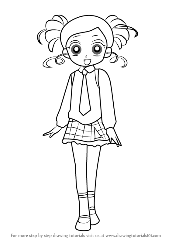 566x800 Learn How To Draw Miyako Gotokuji From Powerpuff Girls Z