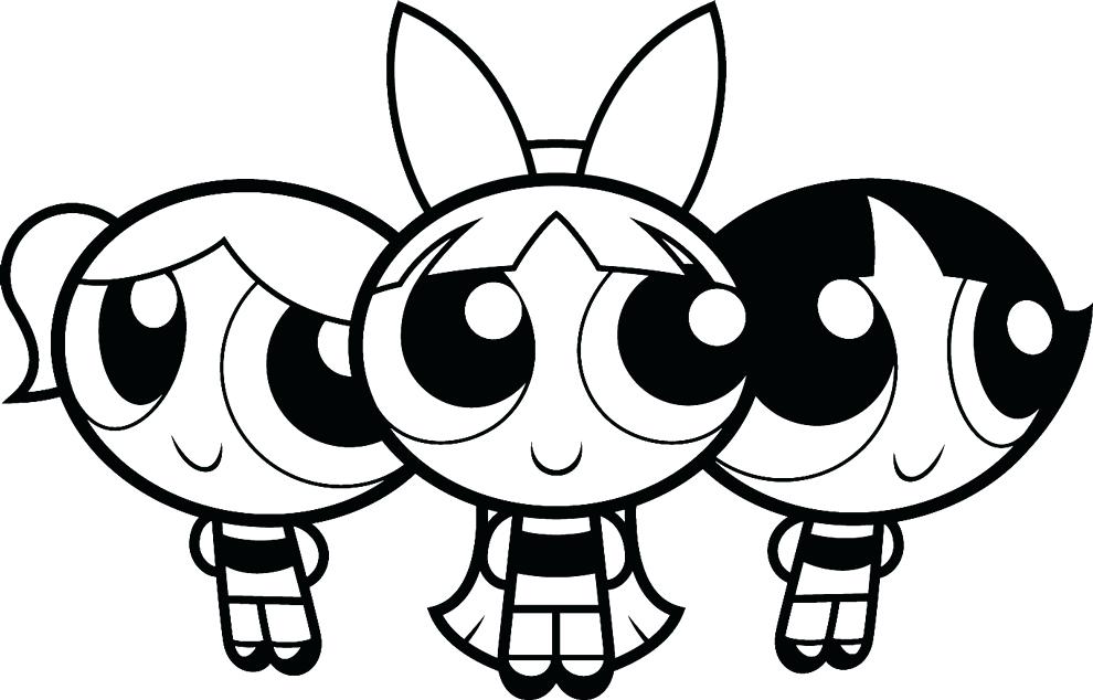 990x634 Powerpuff Girls Coloring Page
