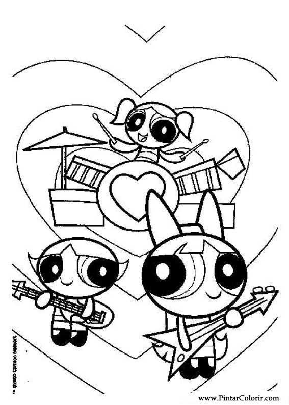567x794 Drawings To Paint Amp Colour The Powerpuff Girls
