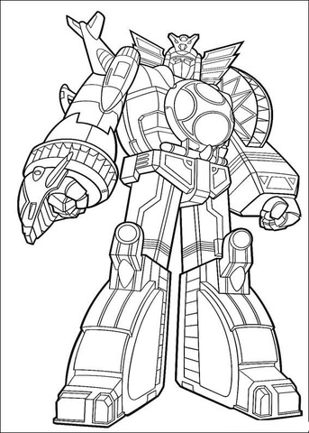 343x480 Power Ranger Megazord Coloring Page Free Printable Coloring Pages