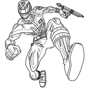 300x300 Red Ranger Hold Katana In Power Rangers Samurai Coloring Page Red