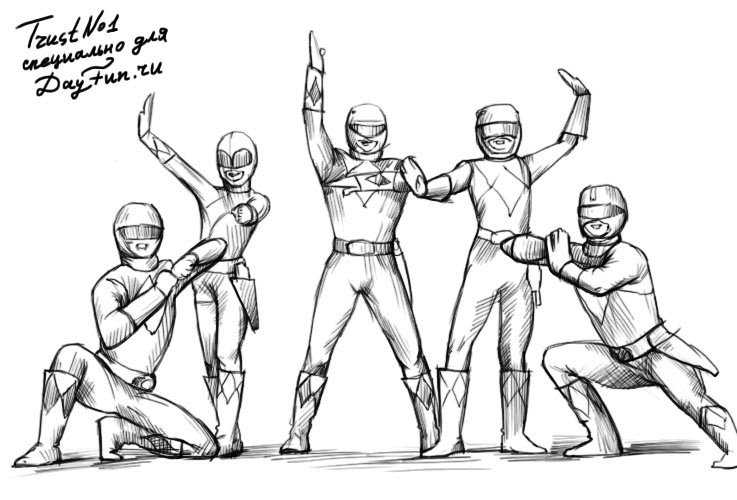 737x500 How To Draw Power Rangers Samurai Step By Step