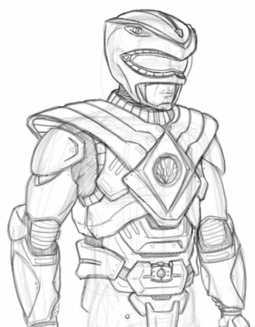 500x641 Amazing Red Ranger In Power Rangers Super Samurai Coloring Page
