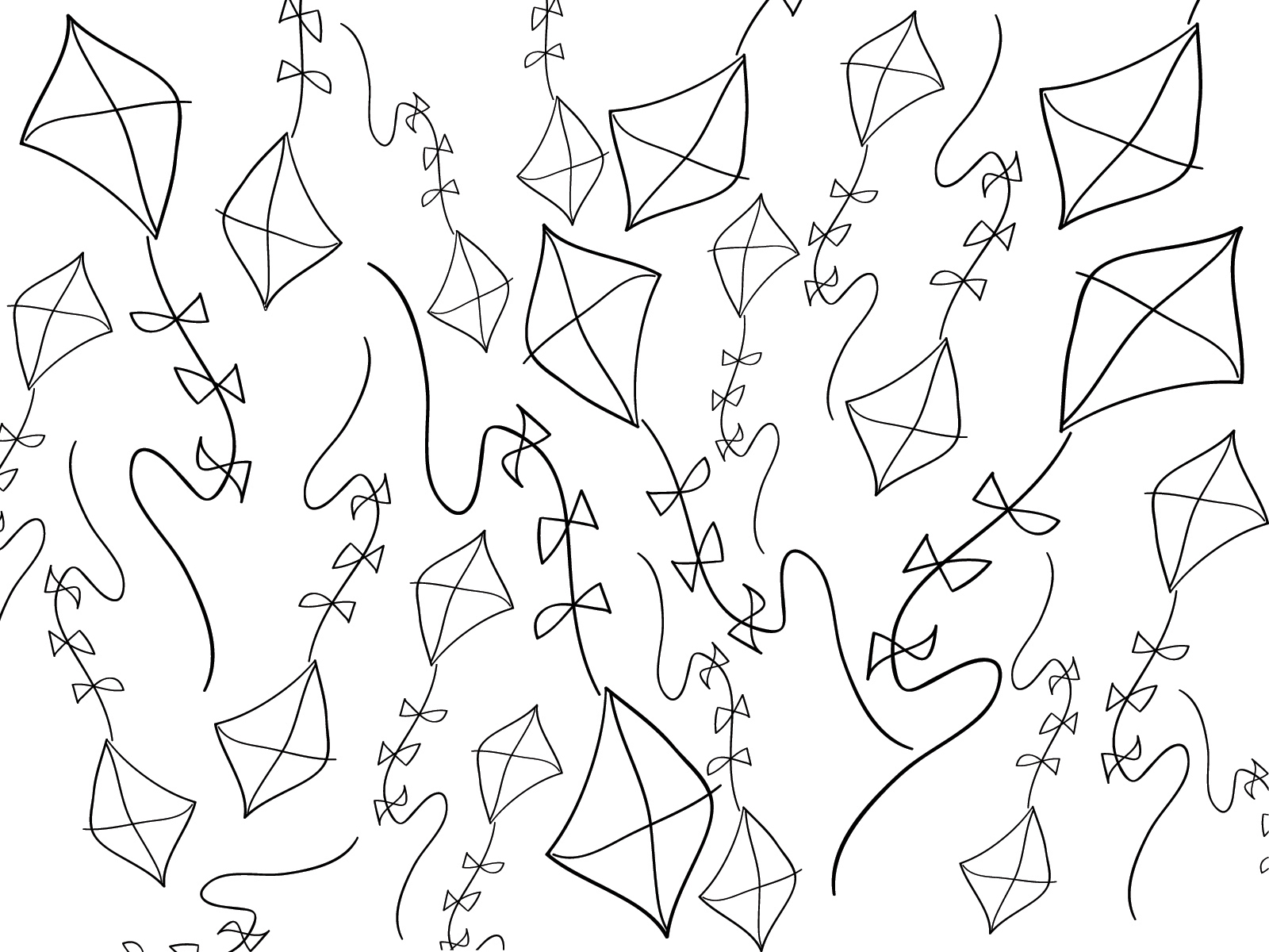 1600x1200 Abstract Cartoon Paper Kite Powerpoint Templates
