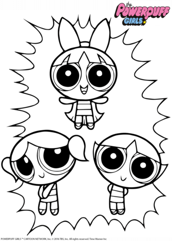 343x480 Powerpuff Girls Coloring Page Free Printable Coloring Pages