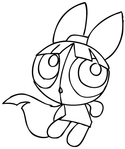 400x475 How To Draw Blossom From The Powerpuff Girls In Easy Steps