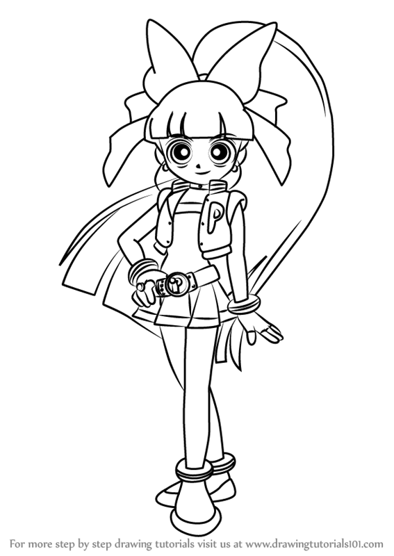 567x800 Learn How To Draw Momoko Akatsutsumi From Powerpuff Girls Z