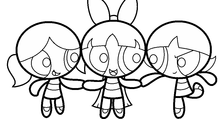 933x504 Powerpuff Girls Lineart By Thiago082