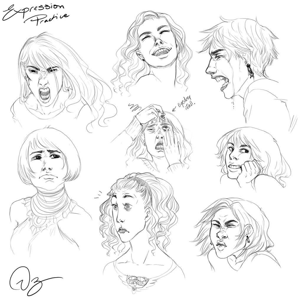 1024x1023 Expression Practice By Palnk