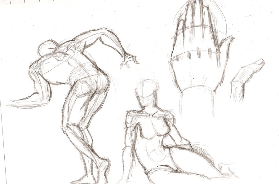 900x594 Figure Drawing Practice By Navybluemanga
