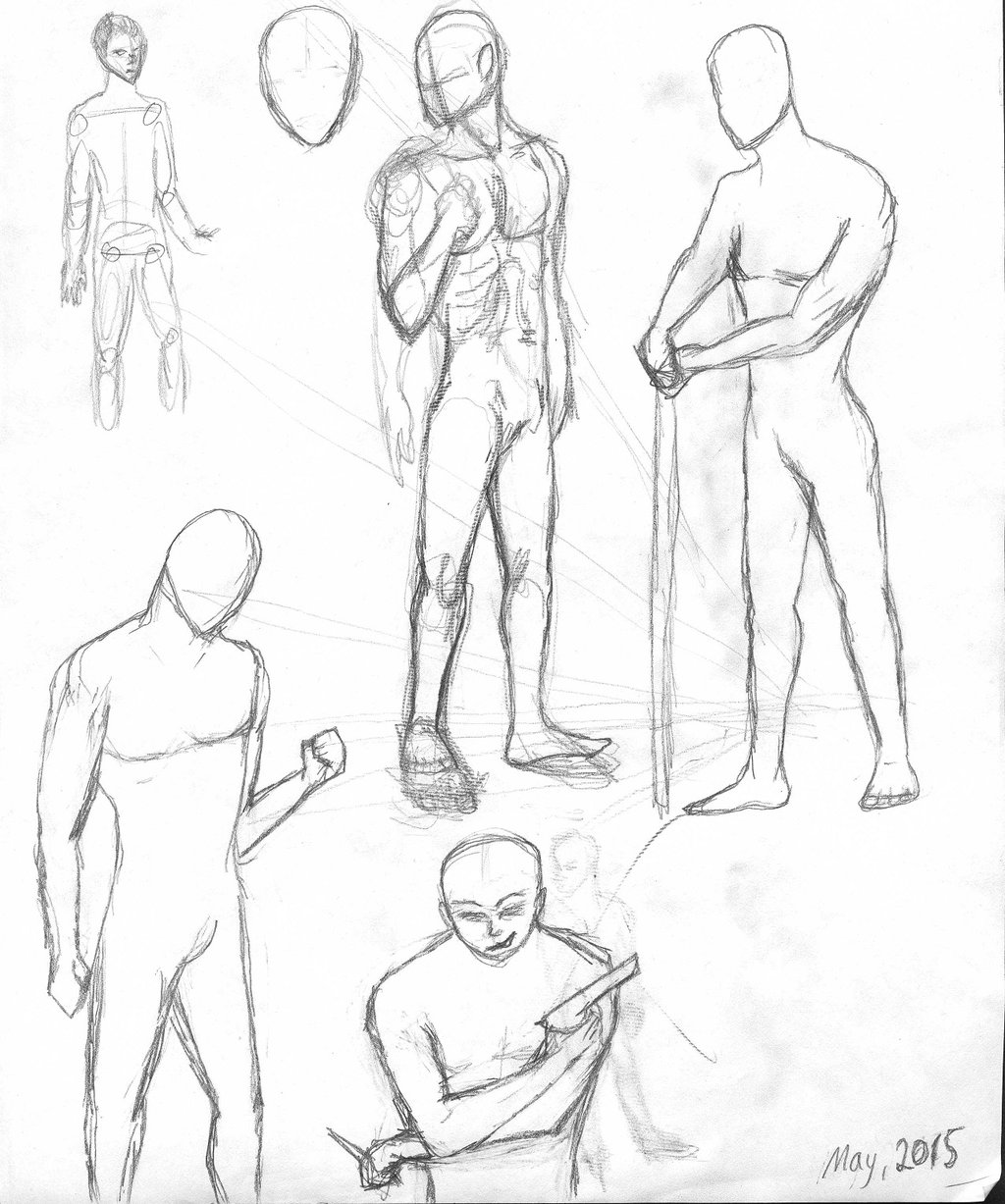 1024x1227 Male Pose Drawing Practice. May 2015 By Yeoldegod