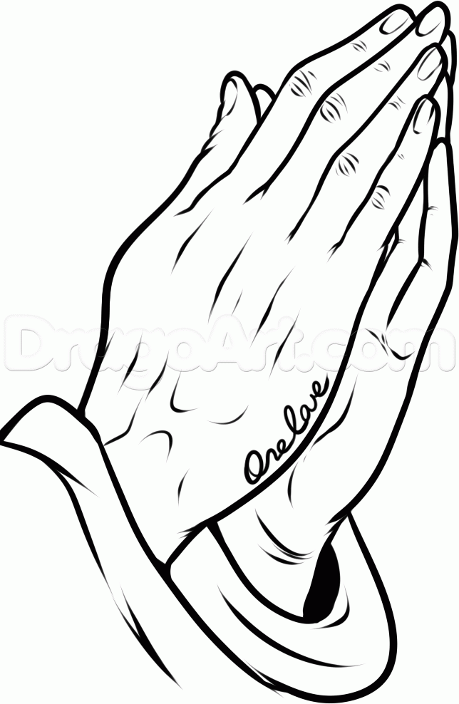 644x988 How To Draw Praying Hands Tattoo Step 10 Drawings
