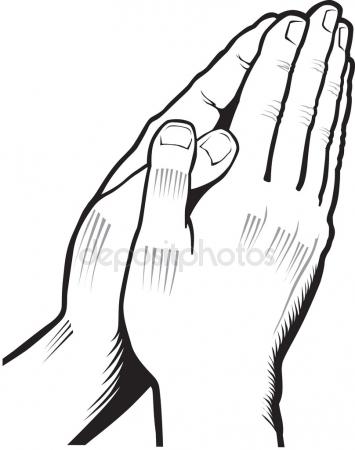 355x450 Drawing Of Praying Hands Stock Vector Prawny