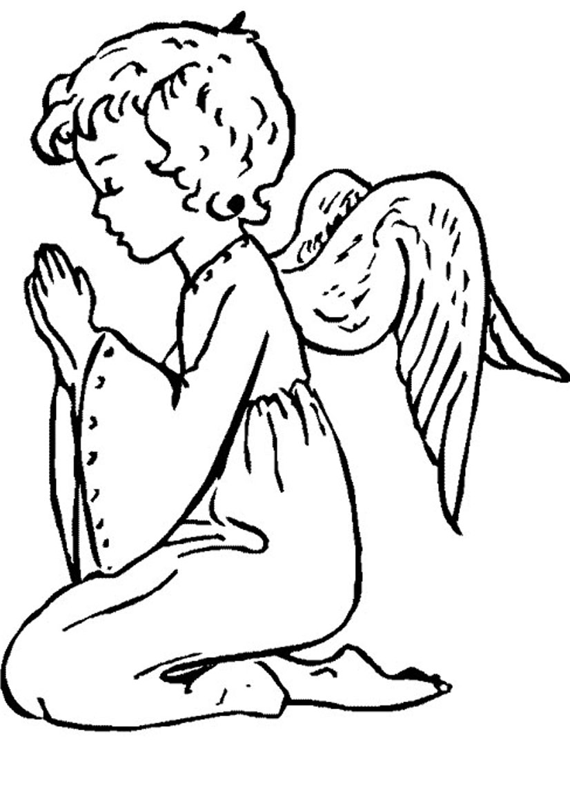 826x1169 Angel Praying Cliparts